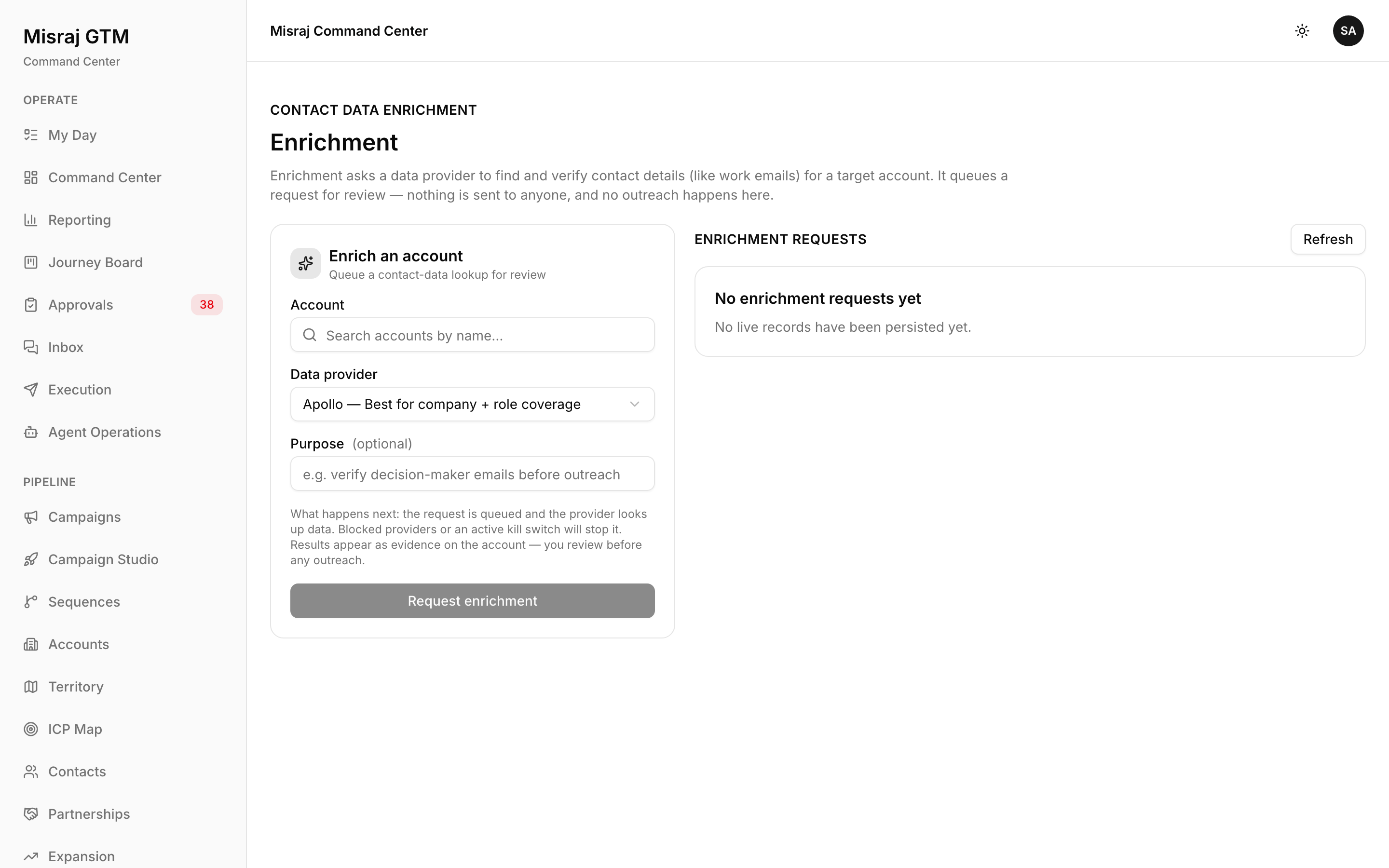 Enrichment screenshot