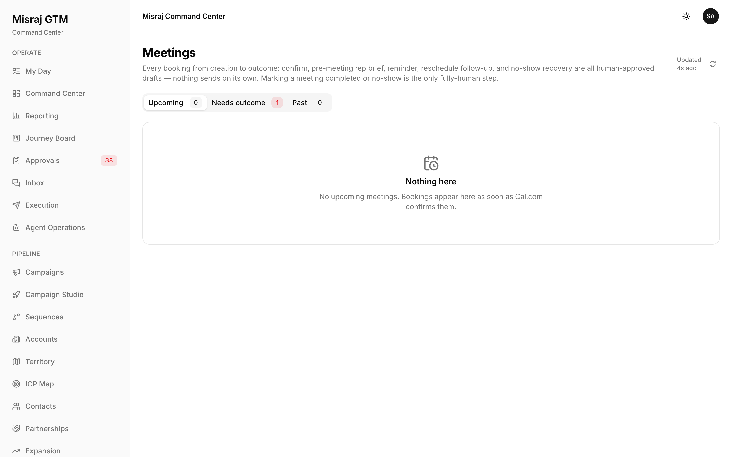Meetings screenshot